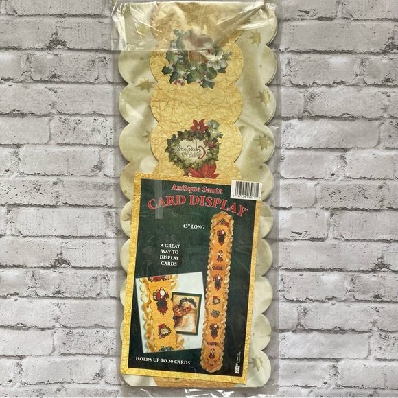 Vintage Victorian Antique Santa Holiday Card Display - Picture 1 of 3